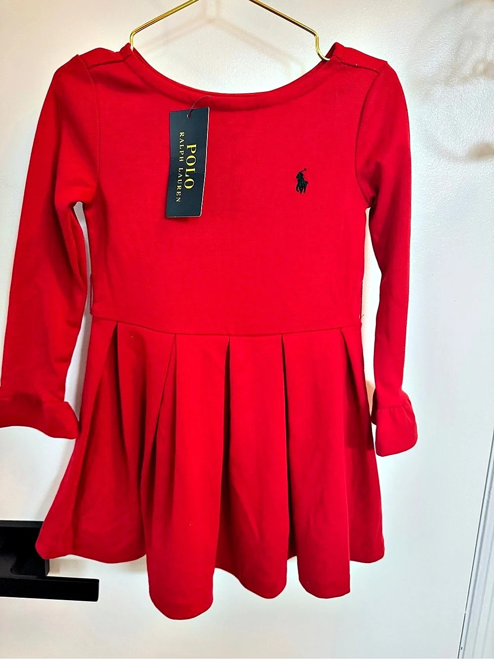 New Polo Ralph Lauren Girls Red Dress Size 3